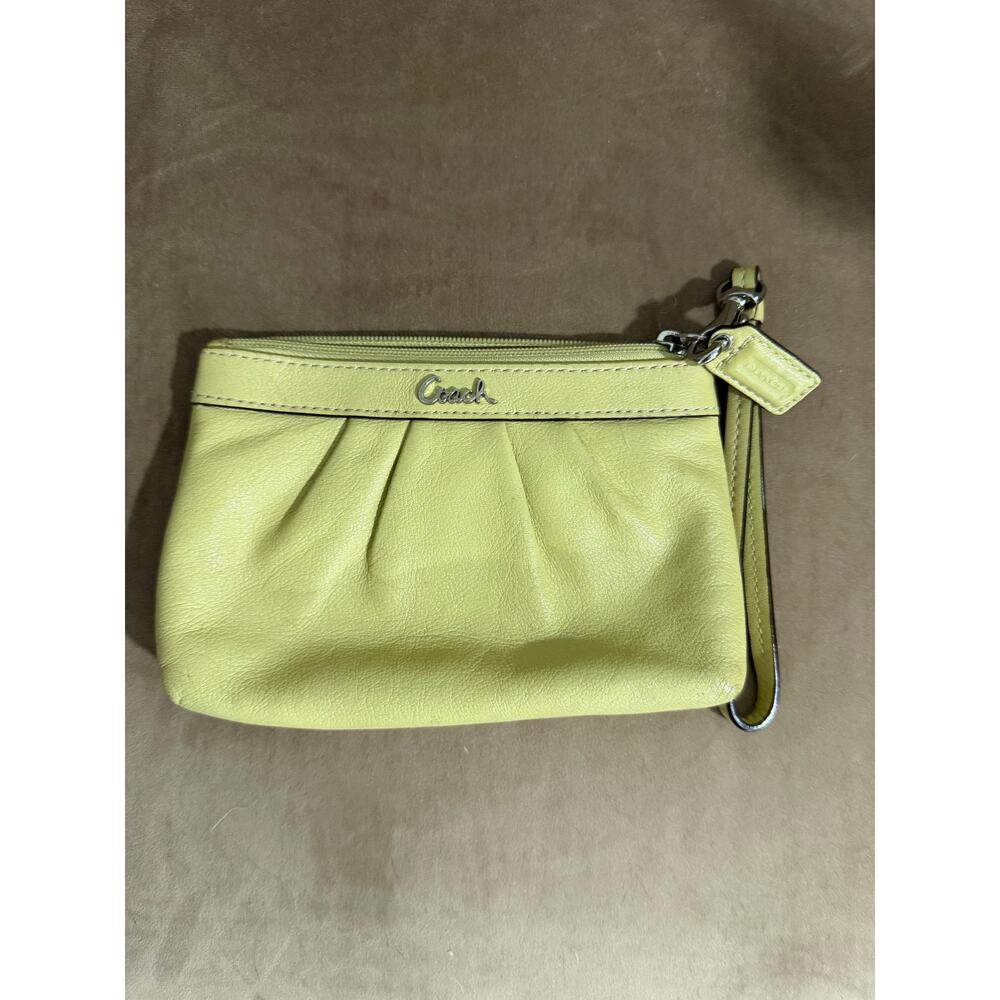 Bright Yellow Coach Wristlet